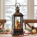 Christmas Snow Globe Lantern Water Glittering Nutcracker Ballerina with Music & Timer, USB Lined/Battery Operated Lighted Lantern for Christmas Festival Decoration Gifts