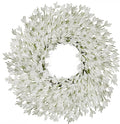 26 Inch Spring Wreaths for Front Door Large Easter Valentines Forsythia Floral Summer Spring Door Wreaths Outdoor All Season Spring Decorations for Home Porch Room Window Wall Farmhouse Decor(White-R)