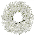 26 Inch Spring Wreaths for Front Door Large Easter Valentines Forsythia Floral Summer Spring Door Wreaths Outdoor All Season Spring Decorations for Home Porch Room Window Wall Farmhouse Decor(White-R)