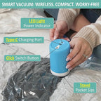Cozy Essential Travel Vacuum Storage Bags with Rechargeable Cordless Electric Pump, Space Saver Bags for Luggage, Suitcase, Carry-On, for Clothes, Blankets, Comforters, Pillows, 8 Combo