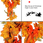 Ochine Fall Harvest Swag for Front Door - Artificial Fall Wreath & Teardrop Swag Decorative Swags for Thanksgiving, Halloween Decor