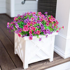 Artificial Flowers for Outdoors Daisy 12 Bundles for Home Decoration, Faux Flower Fake Plants Outside Decoration with Eucalyptus UV Resistant for Planter Porch Patio Yard Garden