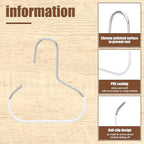 Zonon 12 Pcs Scarf Hangers Metal Belt Hat Ring Hanger with Grip Coating, Scarf Organizer Storage Holders for Ties Scarves Belts Tank Tops Hat Hooks (White)