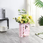 Ceramic Book Vase, Book Vase for Flowers, Book Flower Vases, Ceramic Book Shaped Vase, Unique Ceramic Vases for Home, Office, Bedroom, Living Room, Dining Table