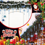 Giegxin 32 Pcs Crystal Christmas Ornaments Crystal Hanging Snowflakes Acrylic Xmas Tree Icicle Drop Decorations with Hooks for Christmas Snow Party Winter(Dark Blue)
