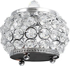 Hipiwe Crystal Jewelry Box with Glass Lid Small Trinket Organizer Mirrored Treasure Box Ring Holder Earrings Necklace Storage Box Keepsake Gift Box for Home Dresser Decor, Silver