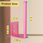2 Pack Hat Racks for Baseball Caps, Stainless Steel Hat Organizer for Baseball Cap, Hat Holder Storage Organizer, Hat Hanger Strong Adhesive/Wall Drilled for Door, Bedroom, Closet(Pink 6 in)