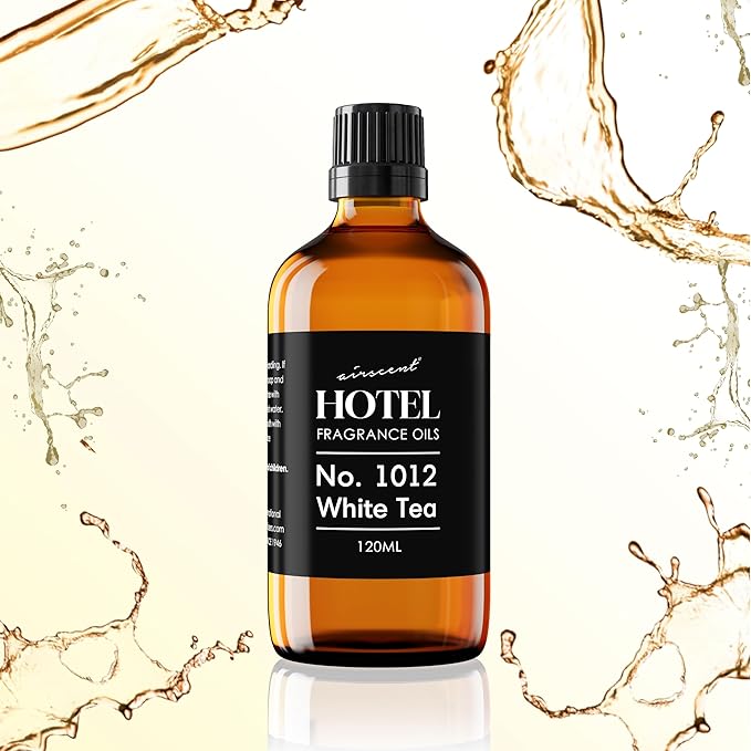 AirScent Hotel Diffuser Oil No. 1012 Inspired by The White Tea Hotel Scent - Premium Fragrance Oil for Ultrasonic and Waterless Diffusers and Crafting - 120 mL, 4 fl oz Bottle