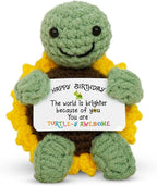 OASSIE Birthday Gifts for Women - Turtle Positive Crochet Animals, Emotional Support Crochet - Turtle Gifts for Women Birthday Unique, Emotional Support Crochets
