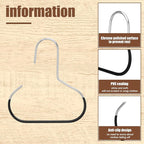 Zonon 24 Pcs Scarf Hangers Metal Belt Hat Ring Hanger with Grip Coating, Scarf Organizer Storage Holders for Ties Scarves Belts Tank Tops Hat Hooks (Black)
