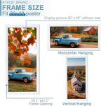 KTKDE 20x40 Picture Frame Set of 3, Poster Frame Wooden White 40 by 20 in for Pictures and Art Prints, Exhibition, Caffe Large Frame for Photos, best gift
