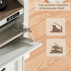 ChooChoo Shoe Storage Cabinet with 2 Flip Drawers, Deodorizing Shoe Organizer Storage for Entryway, Freestanding Hidden Slim Narrow Shoe Rack Cabinet, Antique White & Brown