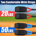 TOBWOLF 4PCS Baseball Exercise Bands with Interchangeable Grips, Baseball Resistance Trainer for Pitching & Throwing, Training Aid for Baseball Softball Pitchers to Build Arm Strength, Warm-Up