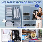 Travel Vacuum Storage Bags with Electric Pump, 15 Pack Vacuum Seal Bags for Clothing, Bedding, Pillow, Comforters, Blankets, Compression Bags Includes Portable Fast Pump for Home Organization Storage