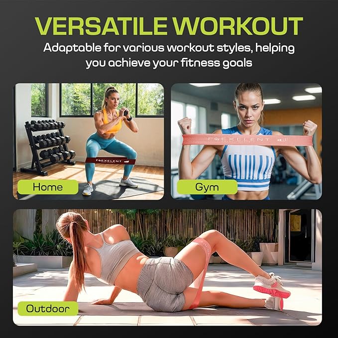 Fabric Resistance Bands for Working Out – 5 Strength Levels from Extra Light to Extra Heavy – Thick Workout Bands for Legs, Glutes, HIPS, Stretching, Strength Training with Storage Bag