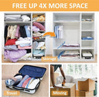 Cozy Essential Vacuum Storage Bags, Compression Space Saver Bags for Clothes, Comforters, Blankets, Pillow, Bedding, Sealer Clothing Storage,10 Jumbo