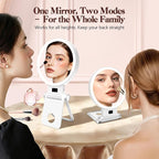 B Beauty Planet Magnifying Mirror with Light 30X, 2000mAh 1X/ 30X Magnifying Makeup Mirror with Standable Base & Tweezers, 3 Color Modes with Adjustable Brightness& Smart Display, Foldable for Travel