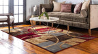 Unique Loom Barista Collection Area Rug - Kouillou (3' 1" x 5' 3" Rectangle, Multi/ Brown)