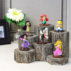 MOOCA Wooden 6 Pcs Hexagon Risers for Display Jewelry and Accessories Display Stand, Coffee