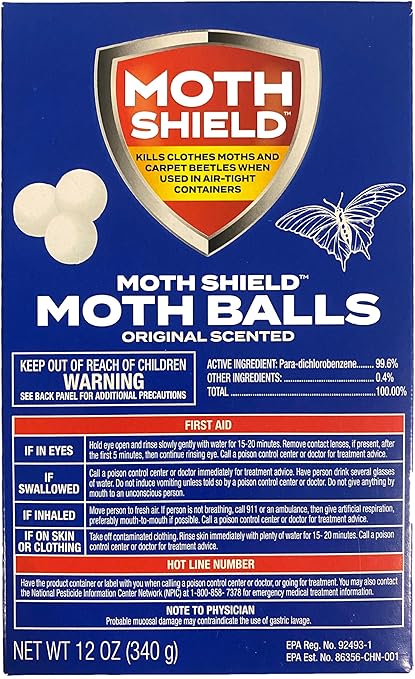 Moth Shield Moth Ball Traps for Clothes, Furniture, Carpet and Pantry Moths, 12 Ounce Box (Original Scented, 12 Ounce (2 Pack))