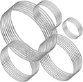 Patelai 40 Pcs Metal Rings for Crafts Dream Catcher Rings, Macrame Hoops for DIY, 5 Sizes Metal Floral Hoop for Floral Macrame Wall Hanging Dream Catcher and Crafts (Silver)