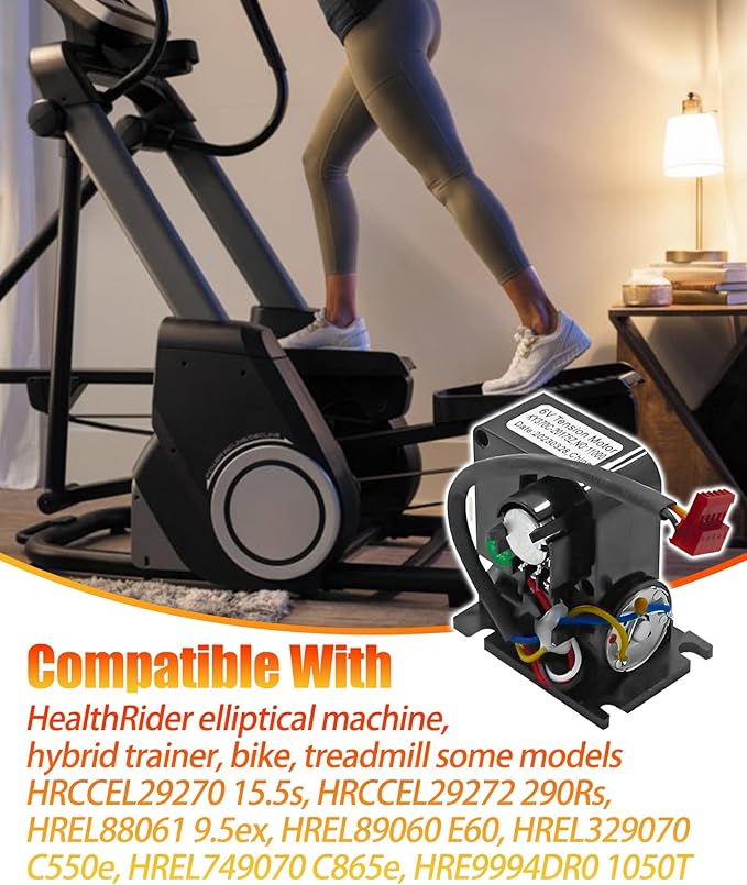Elliptical Resistance Tensioner Motor 6V Fits for NordicTrack CX925 Ellipticals Replacement for HealthRider Various Models Part, Replace 193223 175656 182556 182851 NEL07940