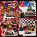 Lineshading 4 Pcs Racing Birthday Party Decoration Race Car Table Decorations Wooden Traffic Light Decor Racing Car Table Centerpieces for Photo Props Decor Birthday Party Supplies