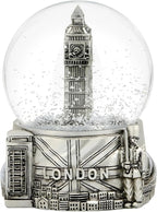 City-Souvenirs Silver London Snow Globe 2.5 Inches Tall