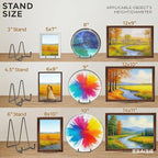 Hoewina 4.5 Inch Plate Stands for Display - Metal Frame holder stand Picture, Decorative for Book and Platter, Tabletop Art, Photo Easel (3 Packs)