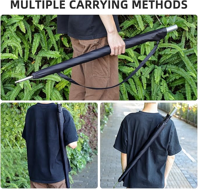 Alipis Waterproof Umbrella Carrying Bag 2-Pack with Shoulder Strap Compact Lightweight Protective Cover for Folding Umbrellas Travel and Daily Commute