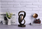 Modern Abstract Knot Sculpture, Artistic Mobius Inspired Resin Decor, Elegant Home and Office Decor, Perfect for Shelves, Desktops, and Mantles, Ideal Gift for Birthdays, Housewarmings (Bronze)