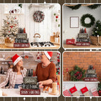Moucuny 4 Pcs Christmas Table Decor Christmas Tree Centerpiece Rustic Decorative Tree Block Signs Gift Winter Tiered Tray Decor Farmhouse Winter Tabletop Decoration for Home Xmas Party Kitchen Shelf