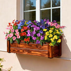 Artificial Fake Flowers for Outdoor, 6 Bundles UV Resistant Faux Plants Decoration Silk Flowers No Fade Plastic Flowers for Outside Planters Home Porch Patio Yard Garden Decor