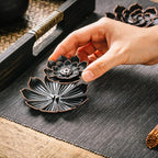 GARMOLY 2 Pack Incense Burner, Incense Holder for Sticks, Brass Lotus Incense Stick Holder