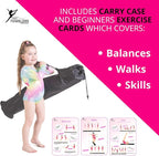 Artistic Gymnastics Beam for Home - 210/240/270/300 - Amazing Balance Equipment for Kids at Home - Faux Suede, High Density EVA Foam - Carrying Straps