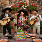 Yuntau 4 Pcs Mexican Fiesta Party Decorations Wooden Cinco De Mayo Tabletop Decor Lets Fiesta Tiered Tray Decor Rustic Wood Block Sign Gift Farmhouse Mexican Centerpieces Portable Shelf Home Office