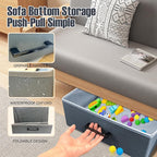 Under Couch Storage, 2 Pack Under Bed Containers, Foldable Under Sofa Storage keeps things out, Under Couch Storage Box for Toys, Blocks, Puzzles, Plush Dolls, Books (23.62 * 15.75 * 5.51in)