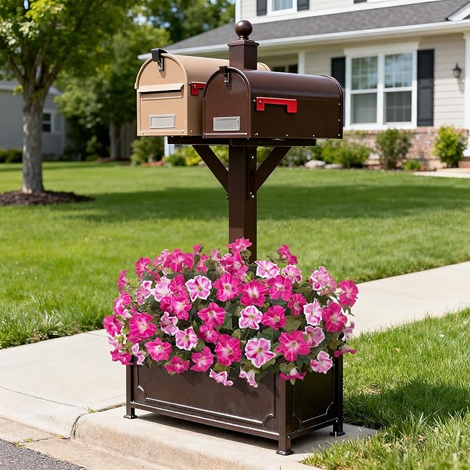 6 Pcs Artificial Flowers Fake Petunias for Outdoors, Faux Flowers for Outdoor Planter, UV Resistant Realistic Fake Plants for Outside No Fade for Garden Porch Patio Indoor Room Decor(Fuchsia)