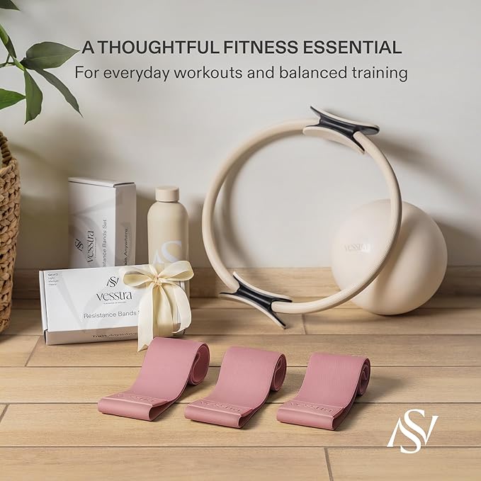 Premium Loop Resistance Bands Set - Non Slip Fabric Booty Bands for Glutes & Legs (Light, Medium, Heavy) | Hip Bands for Pilates, Strength Training & Home Workouts
