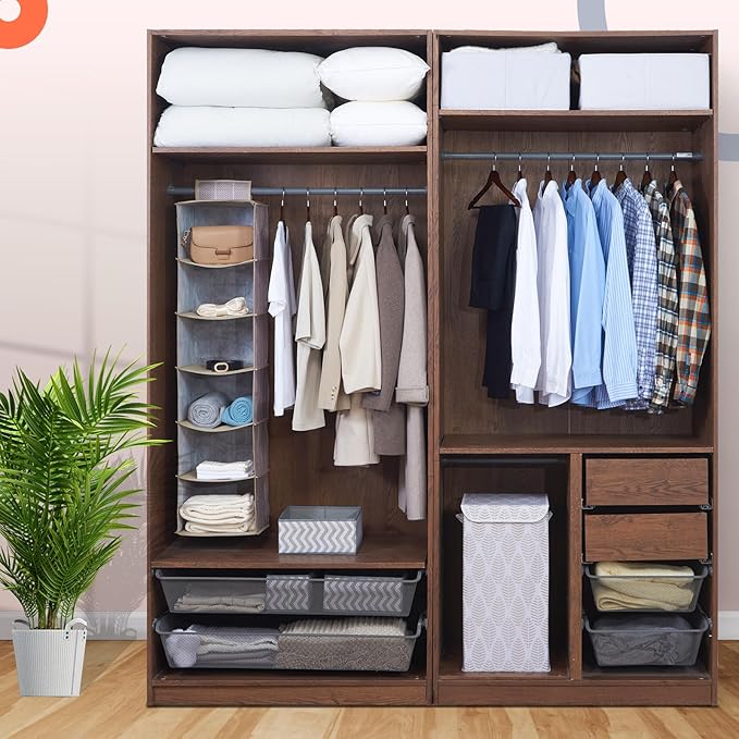 ELONG HOME Solid Wooden Hangers 20 Pack, Wood Suit Hangers with Extra Smooth Finish, Precisely Cut Notches and Chrome Swivel Hook, Wooden Clothes Hangers for Shirt Coat Jacket Dress