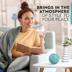 Everydecor Metal Decorative Sphere for Home Decor - Decorative Balls for Shelves, Centerpiece Bowls, Bookshelf - Decoration Orbs Accents for Living Room, Bedroom - Vintage Blue Shelf Spheres