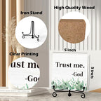 Home Decor, Farmhouse Shelf Decor For Living Room, Boho Aesthetic Table Decorations, Christian Gifts For Women Men, Entryway Tv Stand Fireplace Mantle Coffee Table Decoration (trust-06)