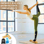 Upgraded Balance Trainer, Cork Balancing Board with User Guide-12In, Foot Ankle Strengthener Calf Stretcher, Plantar Fasciitis Bunion Arch Relief, Stability Trainer Double Leg Foot Strength Equipment