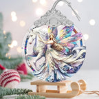 Unicorn and Fairy Stained Glass Orament - Christmas Ornament - Christmas Decorations for Tree - Holiday Present ldeas - Gift Exchange