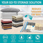 Cozy Essential Vacuum Storage Bags, Compression Space Saver Bags for Clothes, Comforters, Blankets, Pillow, Bedding, Sealer Clothing Storage,35 Combo