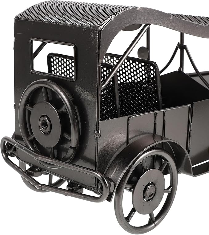 Vintage Metal Vehicle Model Figure - Antique Car Collectible Collection - Decorative Scene Car Ornament for Bar Home Interior Desktop