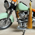 Vintage Motorcycle Model Decorative Collectible - Handmade Retro Iron Motorcycle Figurine Decor Art for Vintage Home Office Decor