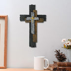 JUXINGDAZYF Wall Cross Christians Cross Spiritual Religious Cross Gifts With Hook on Hanging Wall Or Table With Blessed For Church Home Room Decoration For Christmas