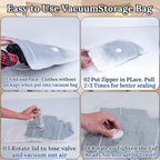 Vacuum Sealing Bags for Clothing Travel,Space Saver Vacuum Storage Bags with Air Pump,Compression Packing for Luggage and Clothes Travel (15 Combo Bags+Electric Pump)