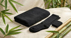Personalized Women's Fitness Starter Pack, Black Rayon Bamboo Towel with Breathable Socks and Stretch Wristband, Soft Workout and Yoga Set